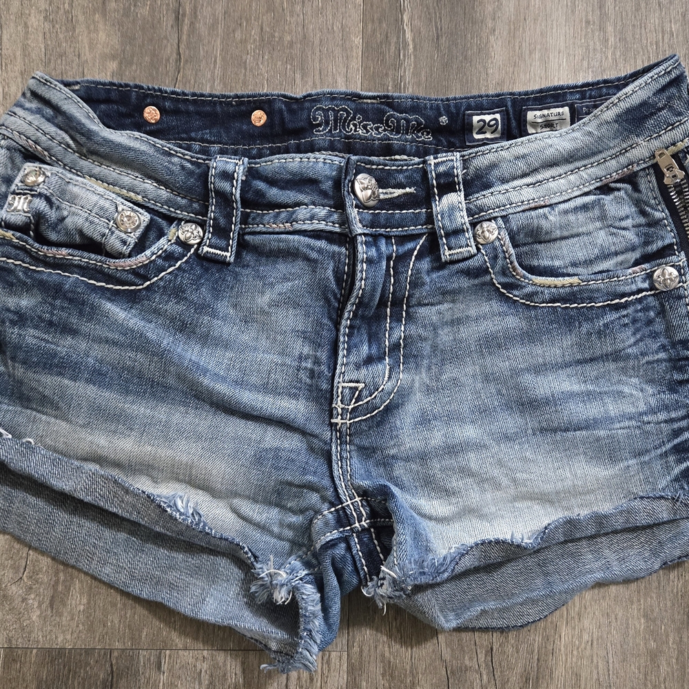 Miss Me Women's Blue Denim Shorts